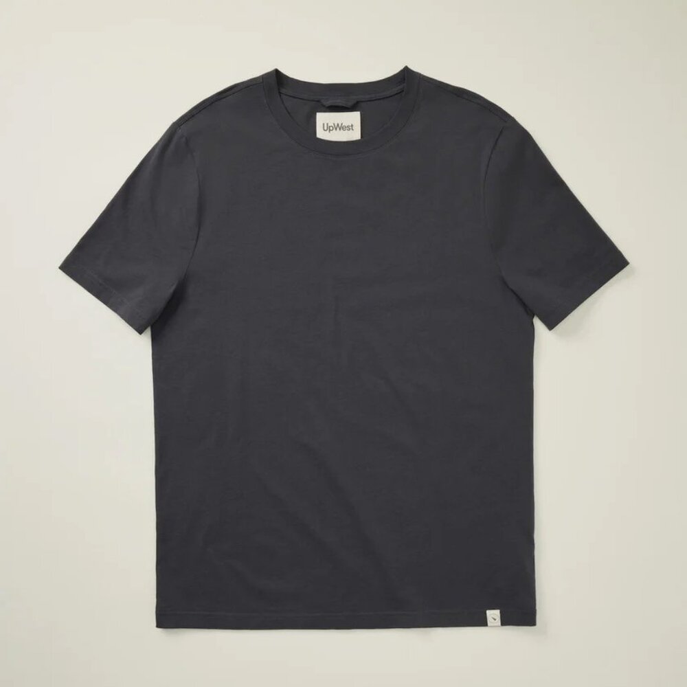 UpWest Men's Clean Cotton Jersey Slim-Fit Tee - Medium - Asphalt
